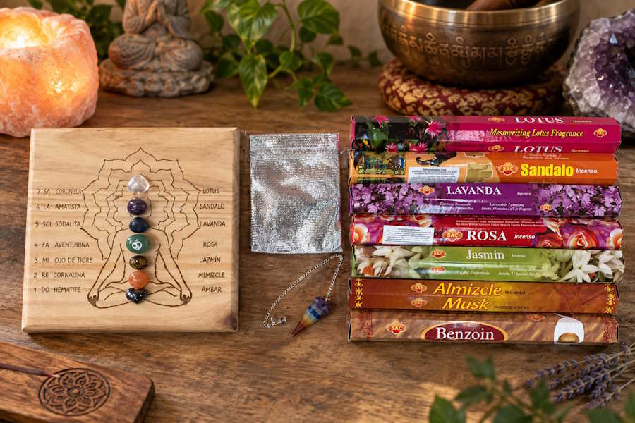 Pack Tabla Chakras Radiestesia 20 cm